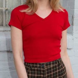 Red brandy Melville Ashlyn top